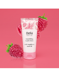 Hand cream with raspberry...