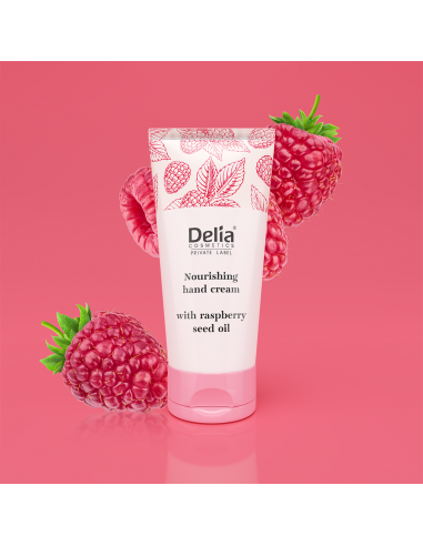 Hand cream with raspberry seed oil